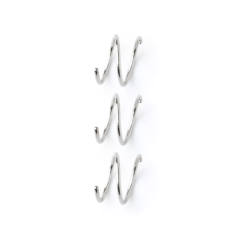 Multi-Pack Silvertone Spiral Nose Hoops 3 Pack - 20 Gauge