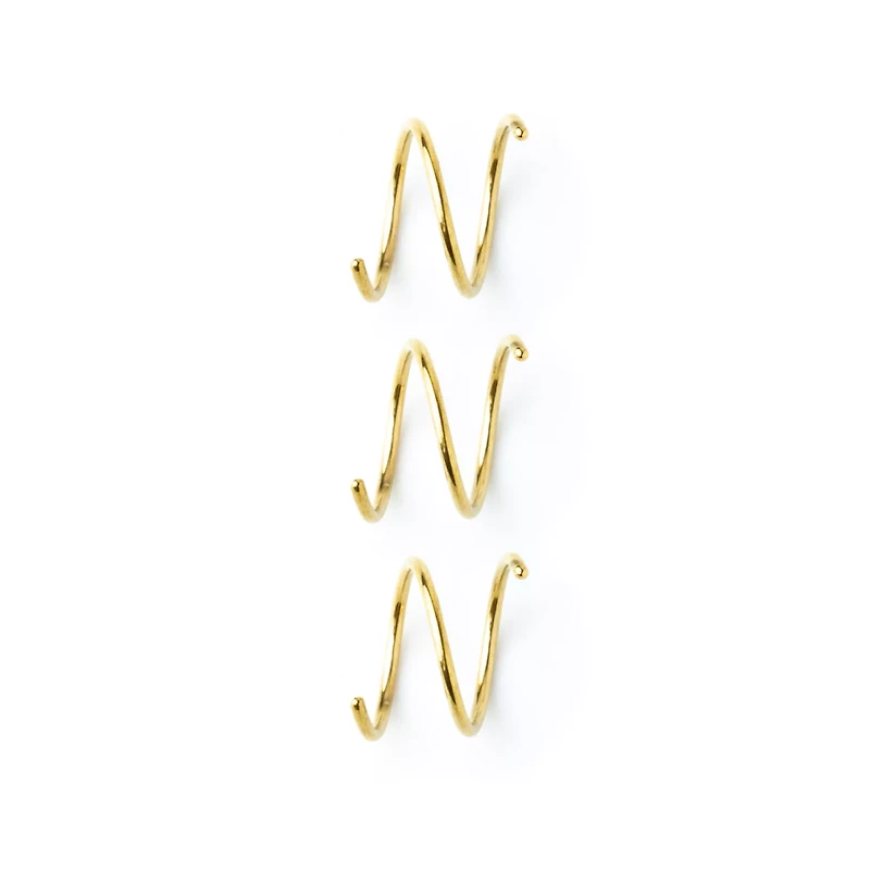 Multi-Pack Goldtone Spiral Nose Hoops 3 Pack - 20 Gauge