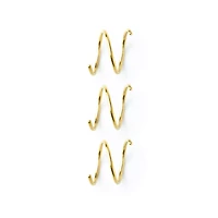 Multi-Pack Goldtone Spiral Nose Hoops 3 Pack - 20 Gauge