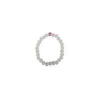 White and Pink Long Distance Beaded Bracelets