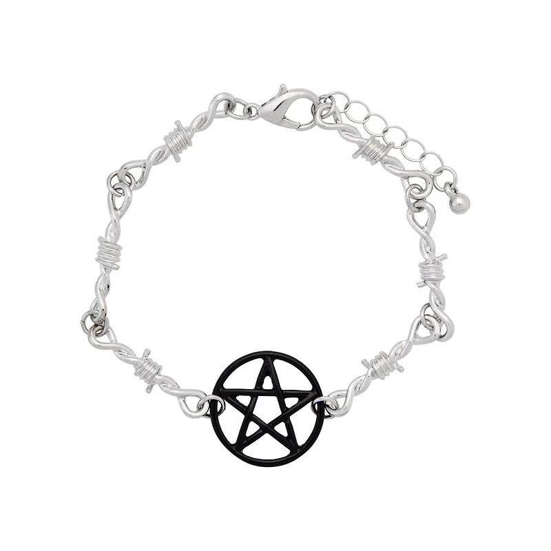 Multi-Pack Pentragram and Cross Chain Bracelets - 5 Pack