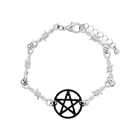 Multi-Pack Pentragram and Cross Chain Bracelets - 5 Pack