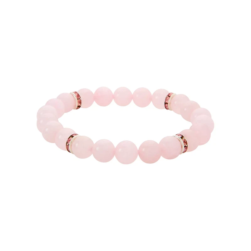 Rose Quartz Stretch Beaded Bracelet