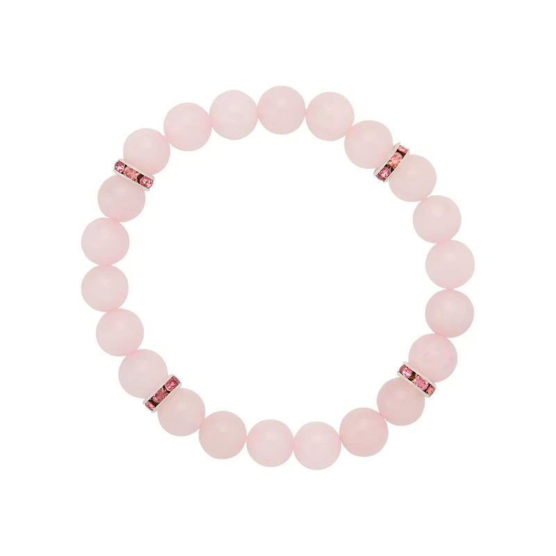Rose Quartz Stretch Beaded Bracelet