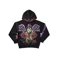 Betty Boop Angel Wings Motorcycle Hoodie