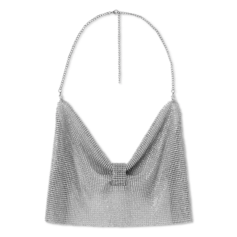 Silver Chain Bow Crop Top