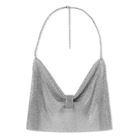 Silver Chain Bow Crop Top