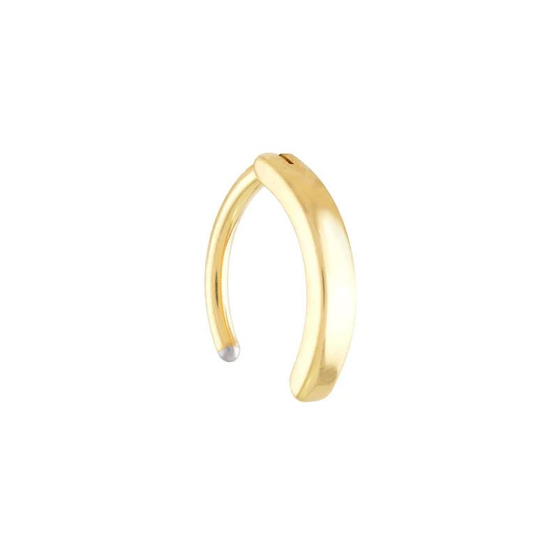 14K Gold-Plated Hinged Hoop Belly Ring - 14 Gauge