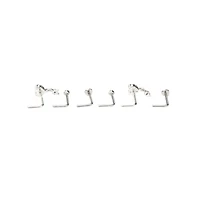 Multi-Pack Red Heart L-Bend Nose Pins 6 Pack - 20 Gauge