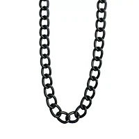Black Thick Curb Chain Necklace