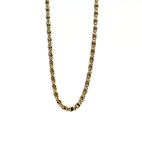 Goldtone Swirl Link Chain Necklace