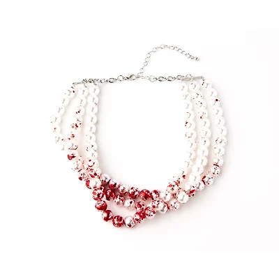 Pearl Effect Blood Choker Necklace