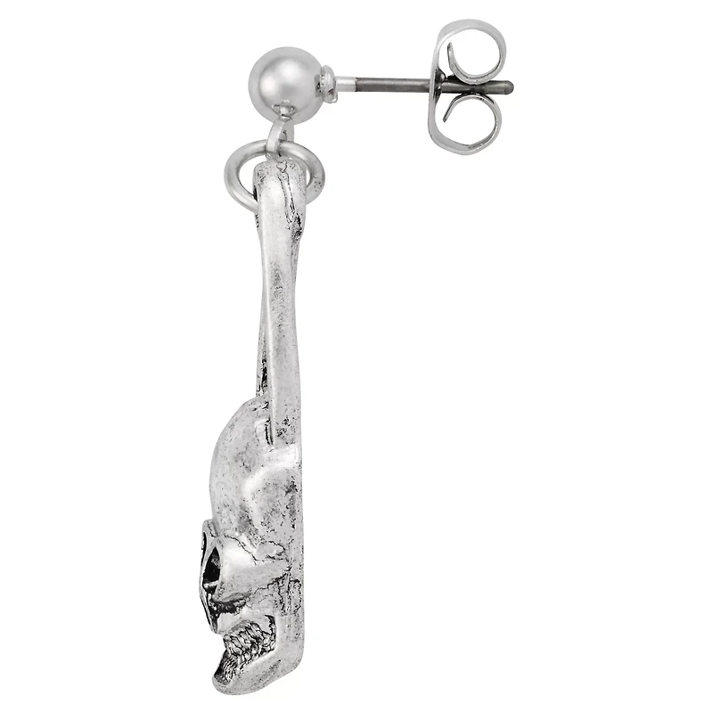 Multi-Pack Skull Safety Pin Dangle Earrings - 3 Pair