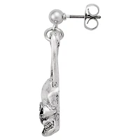 Multi-Pack Skull Safety Pin Dangle Earrings - 3 Pair