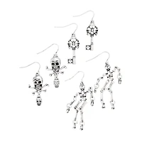 Multi-Pack Skeletal Dangle Earrings - 3 Pack
