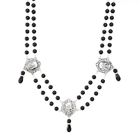 Black Skull Rosary Choker Necklace