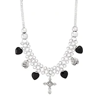 Cross Charm Choker Necklace