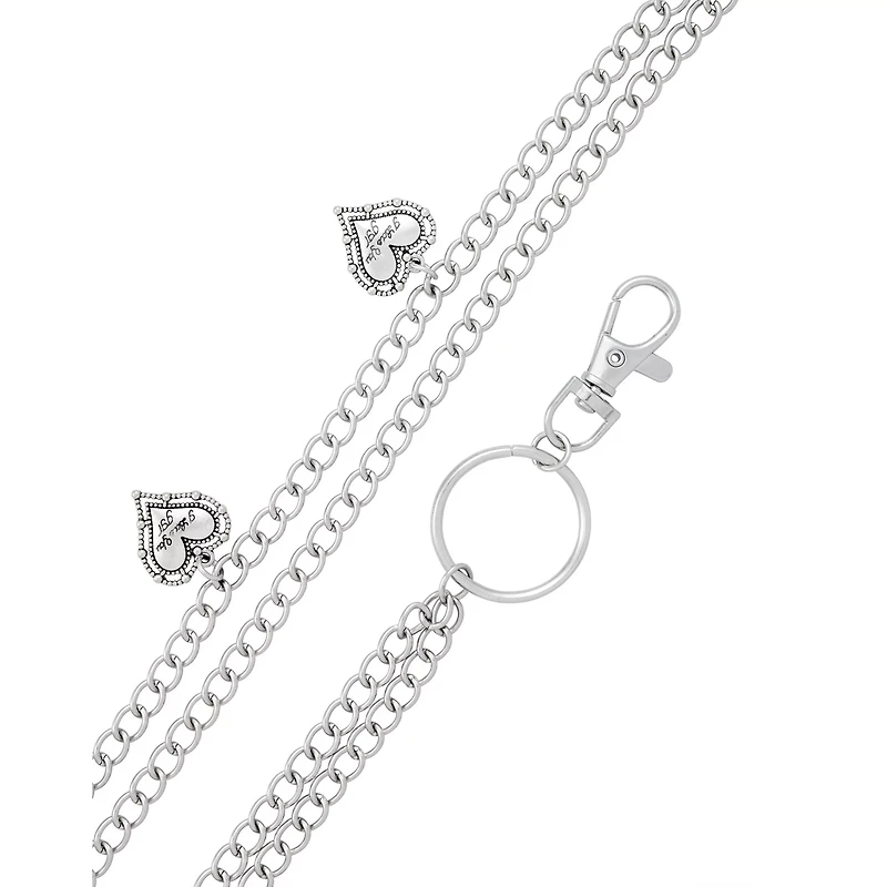 2-Row Heart Wallet Chain