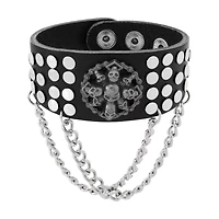 Skull Double Chain Cuff Bracelet