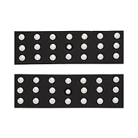 Black Double Buckle Studded Cuff Bracelet