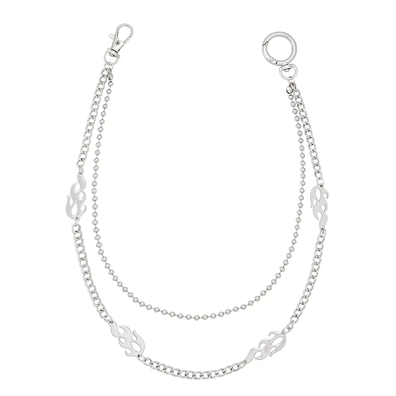 Flames Double Row Wallet Chain