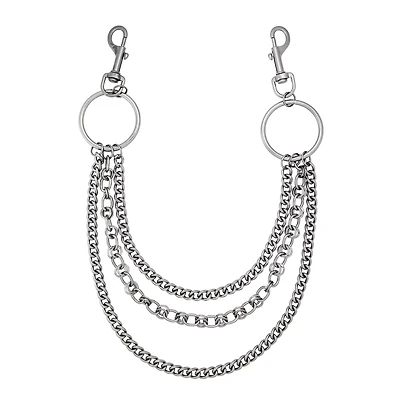 Triple Row O-Ring Wallet Chain
