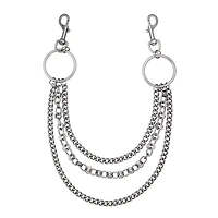 Triple Row O-Ring Wallet Chain