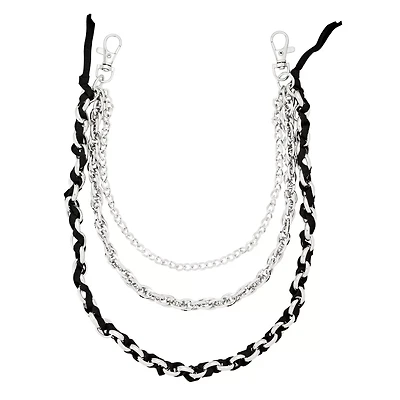 Triple Row Wrap Wallet Chain