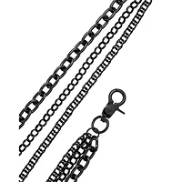 Black Triple Row Wallet Chain