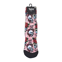 Skull Rose Crew Socks - Ed Hardy