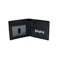 Hot Pink Embossed Playboy Logo Bifold Wallet