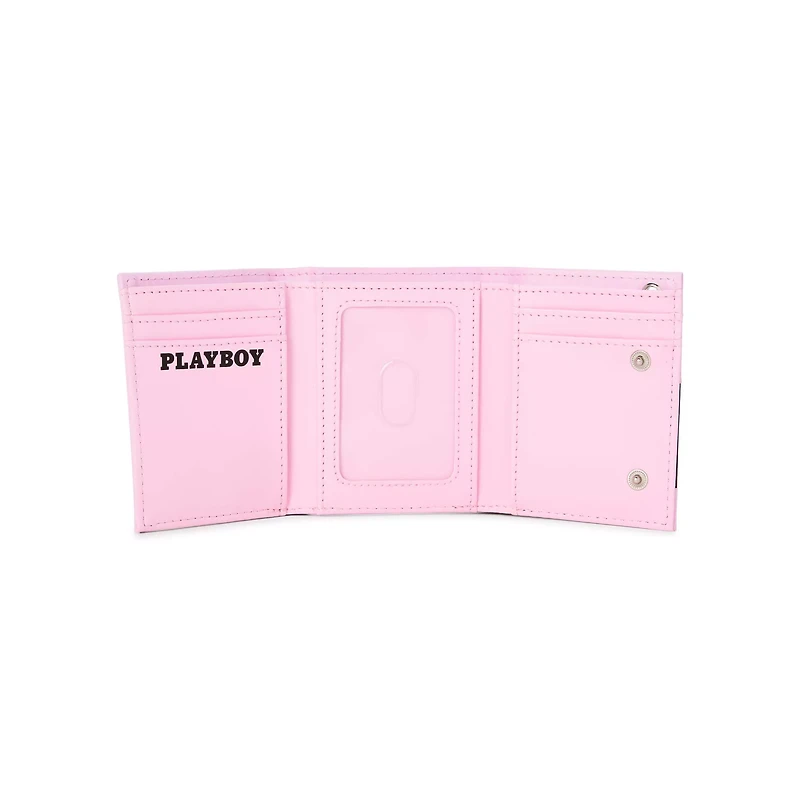 Pink and Black Playboy Bunny Chain Wallet
