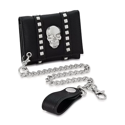 Studded Skull Chain Wallet