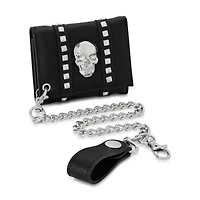 Studded Skull Chain Wallet