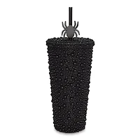 Rhinestone Studded Spider Cup with Straw - 20 oz.