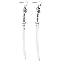 Skull Katana Dangle Earrings