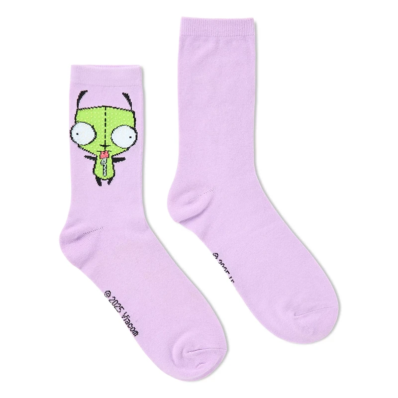 GIR Rhinestone Crew Socks - Invader Zim
