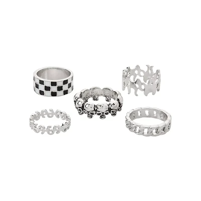 Multi-Pack Checkered Flame Rings - 5 Pack
