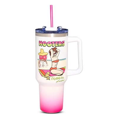 Hooters Beach Tumbler with Straw - 40 oz.