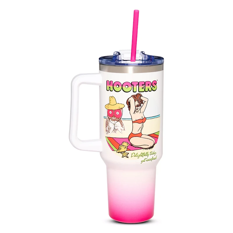 Hooters Beach Tumbler with Straw - 40 oz.