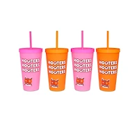 Multi-Pack Hooters Color Changing Cups with Straws 22 oz. - 4 Pack
