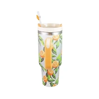 Orange Orchard Travel Tumbler with Straw - 40 oz.
