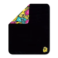 Trippy Smiley Face Reversible Fleece Blanket