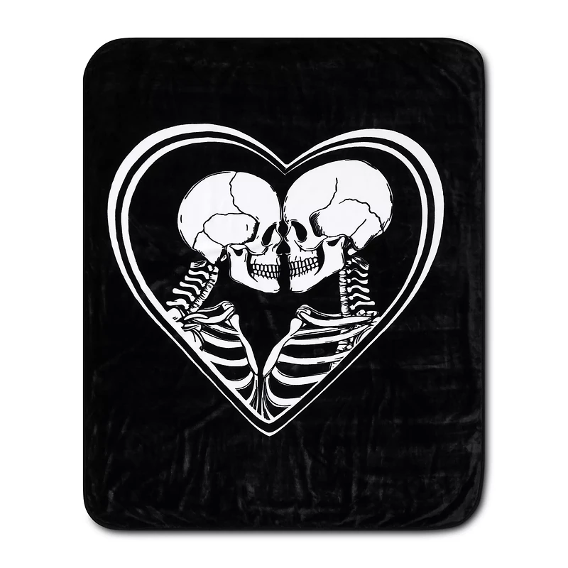 Skeleton Lovers Reversible Fleece Blanket