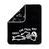 Chill Skeleton Reversible Fleece Blanket