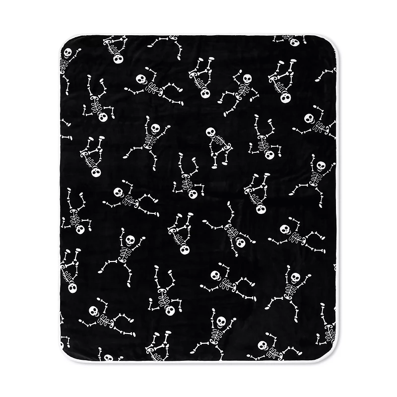 Chill Skeleton Reversible Fleece Blanket