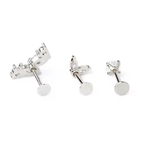 Multi-Pack CZ Marquis Cut Cartilage Earrings 3 Pack - 18 Gauge
