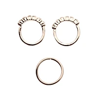 Multi-Pack CZ Hoop Nose Rings 3 Pack - 20 Gauge