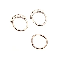 Multi-Pack CZ Hoop Nose Rings 3 Pack - 20 Gauge