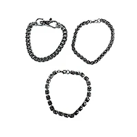 Multi-Pack Silvertone Chain Bracelets - 3 Pack